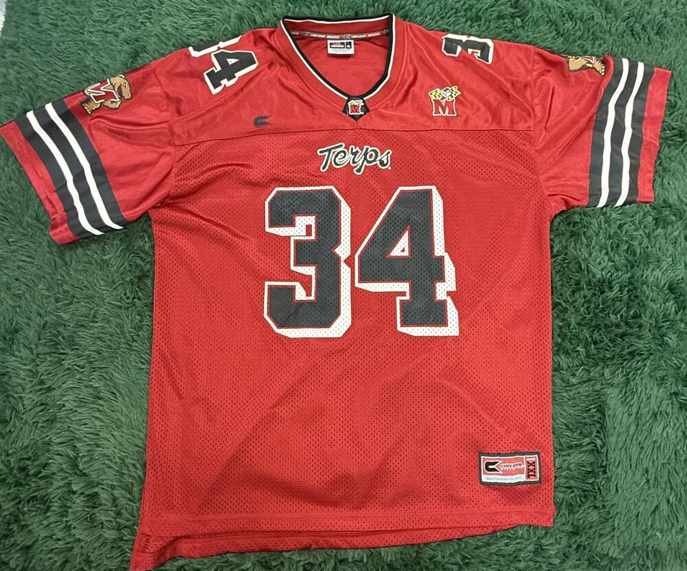 Maryland Terrapins #34 Colosseum Athletics NCAA Football Jersey Mens XL/XXL Red
